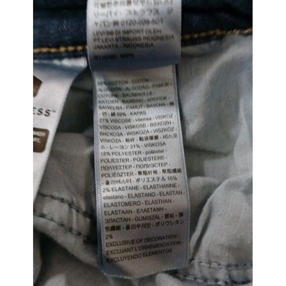 Levi’s 725 High Rise Bootcut Jeans 33 Women’s Blue Stretch Y2K Vintage Fit - Picture 13 of 14